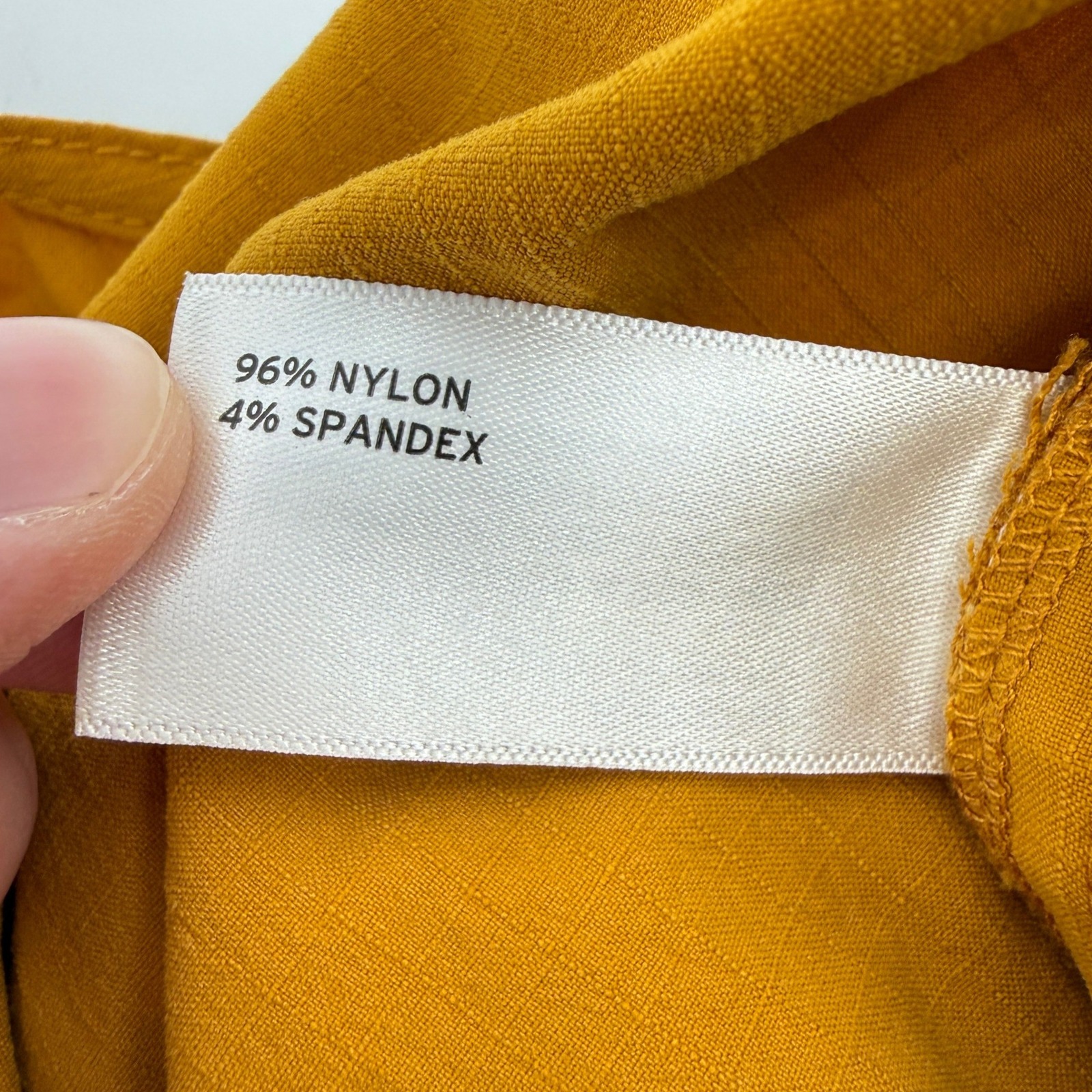 Duluth Heirloom Gardening Short Overalls Mustard Yellow Women L Shortalls Nylon — image 7 of 8